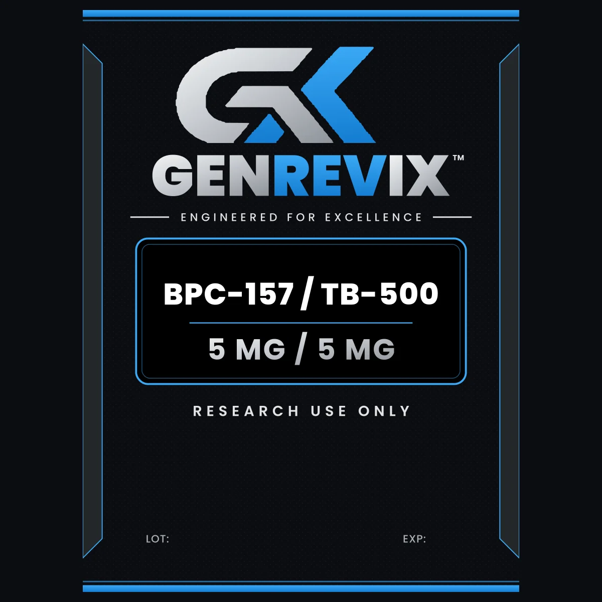 GenRevix BPC-157 / TB-500 5mg/5mg research peptide
